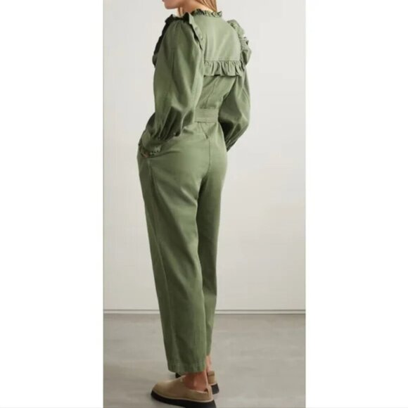 NWT Sea NY | Stan Tie Waist Jumpsuit In Cactus Green - Picture 14 of 16